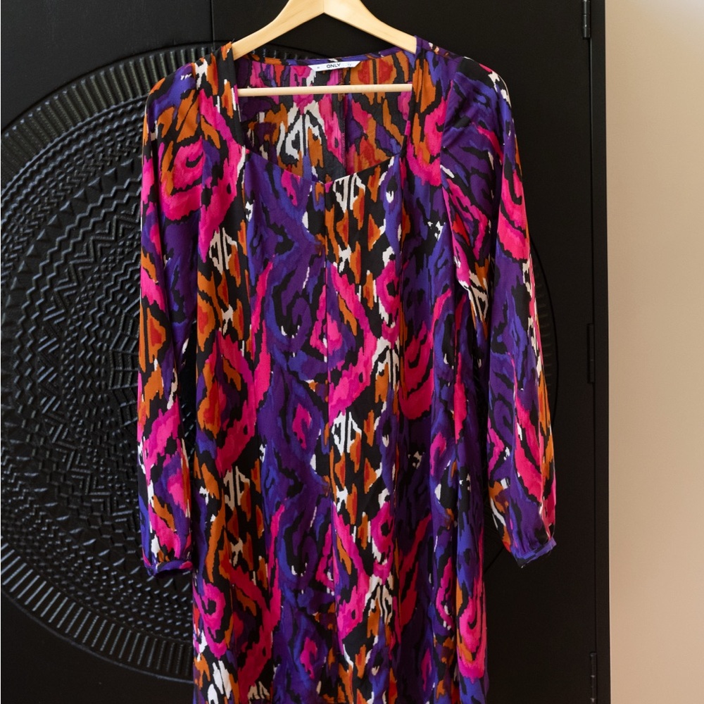Only Multicolor Abstract Pattern Dress